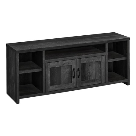 Tv Stand, 60 Inch, Console, Storage Cabinet, Living Room, Bedroom, Laminate, Black -  MONARCH SPECIALTIES, I 2743